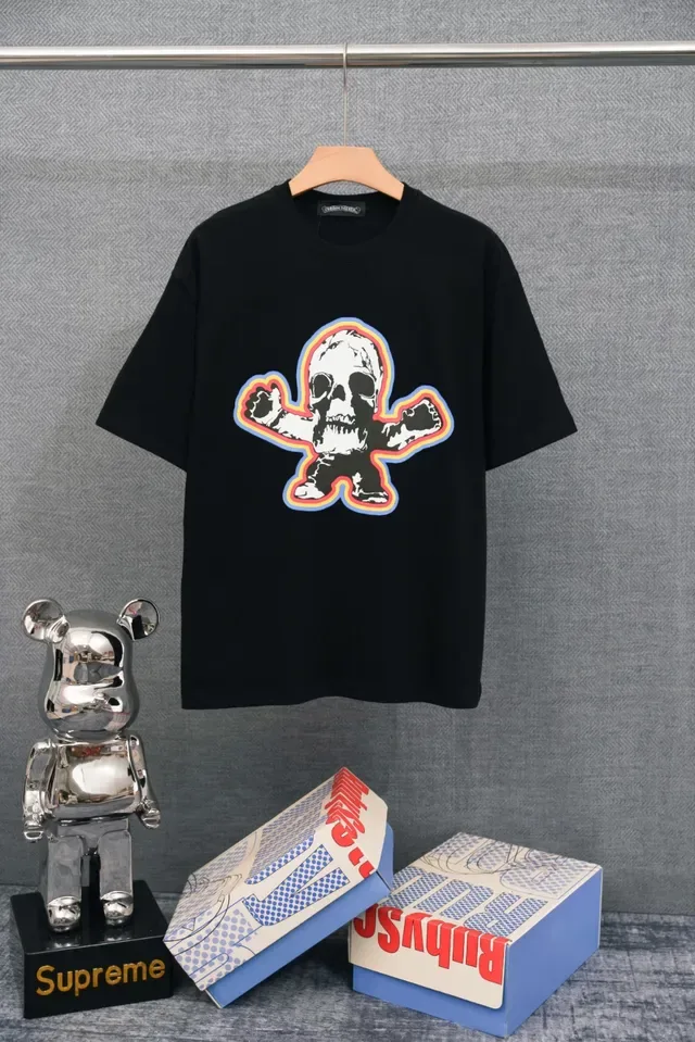 White Multicolor Graphic-Print Oversized Fit T-Shirt 3