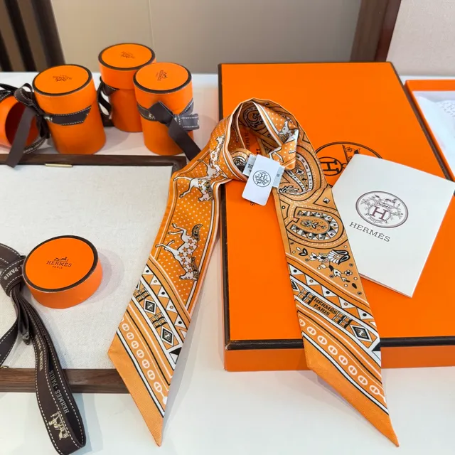 White Orange Linen-Like Gathered Balloon Cuffs Shirt 2
