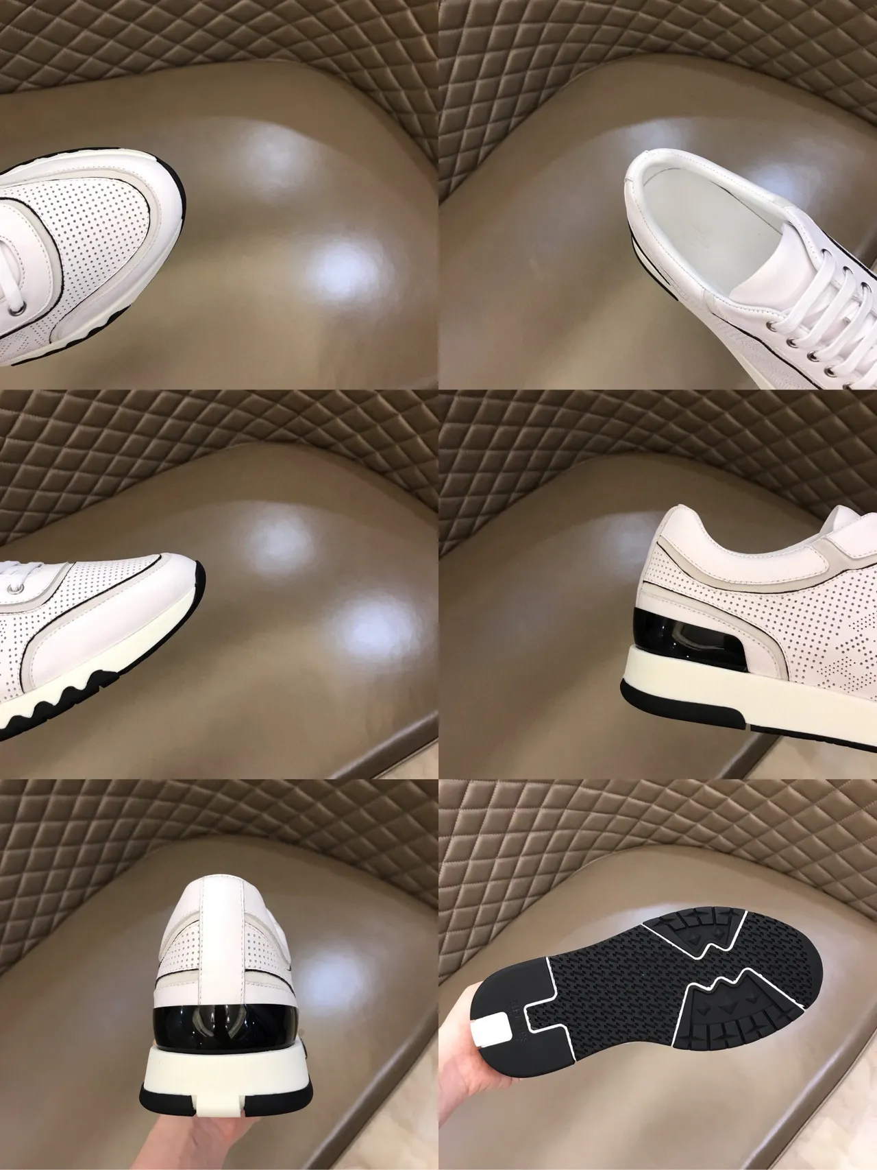 White Perforated Leather Lifestyle Sneaker 2