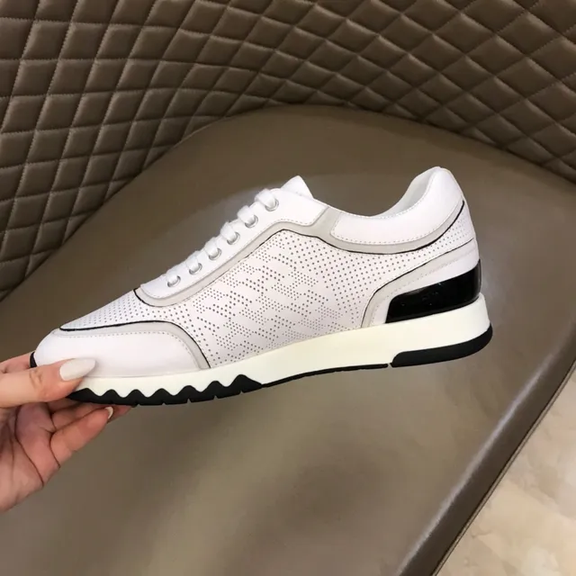 White Perforated Leather Lifestyle Sneaker 4