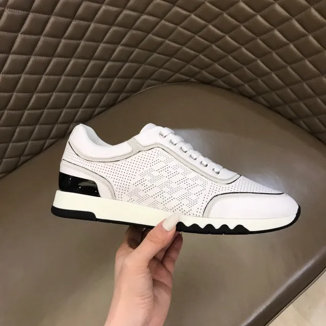 White Perforated Leather Lifestyle Sneaker 5
