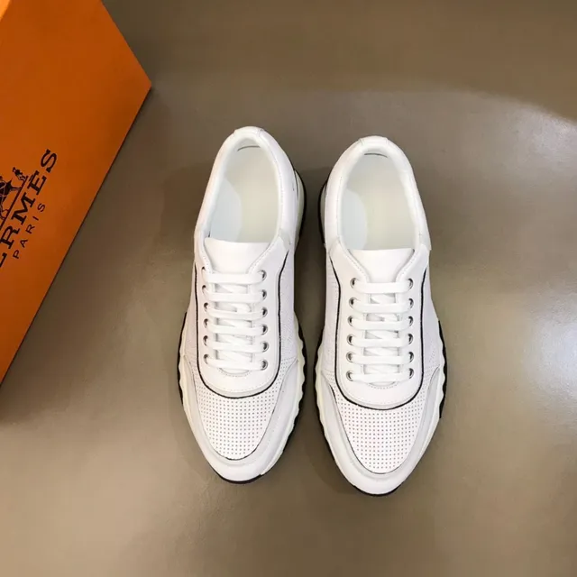 White Perforated Leather Lifestyle Sneaker 9