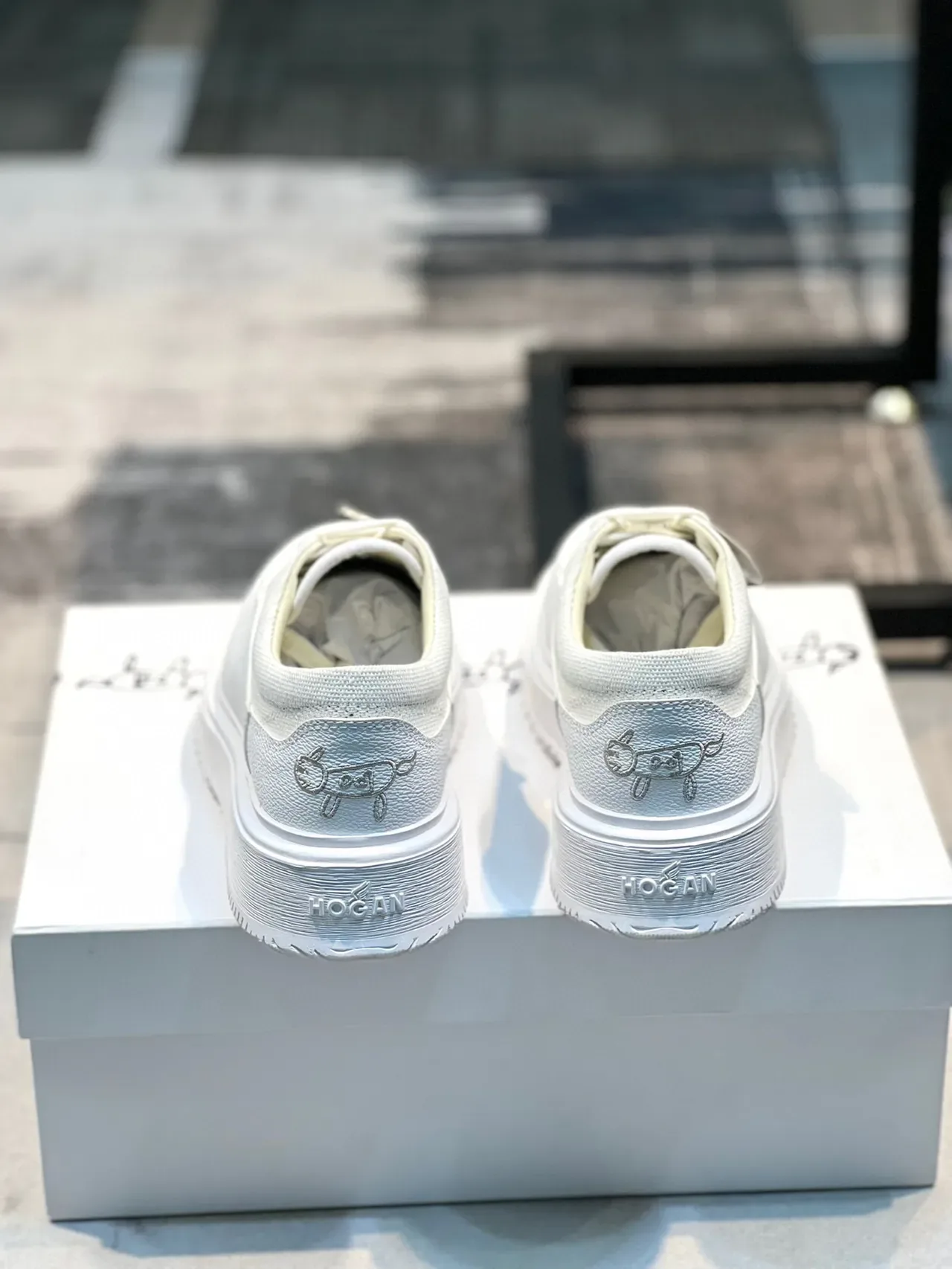 White Platform Lace-Up Canvas Casual Shoe 2