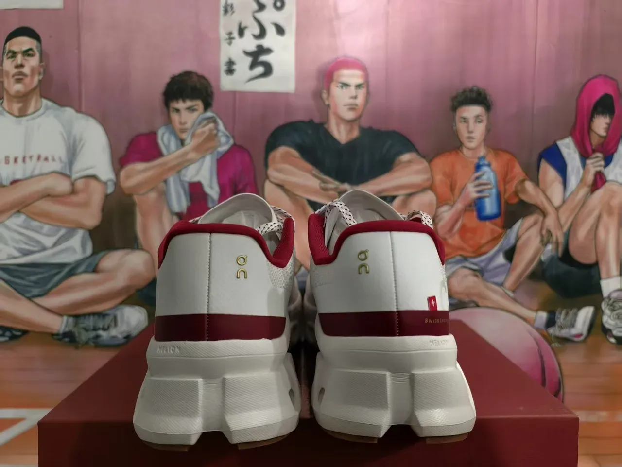 White Red Chunky Sculpted Midsole Perforated Mesh Upper Sneakers 2