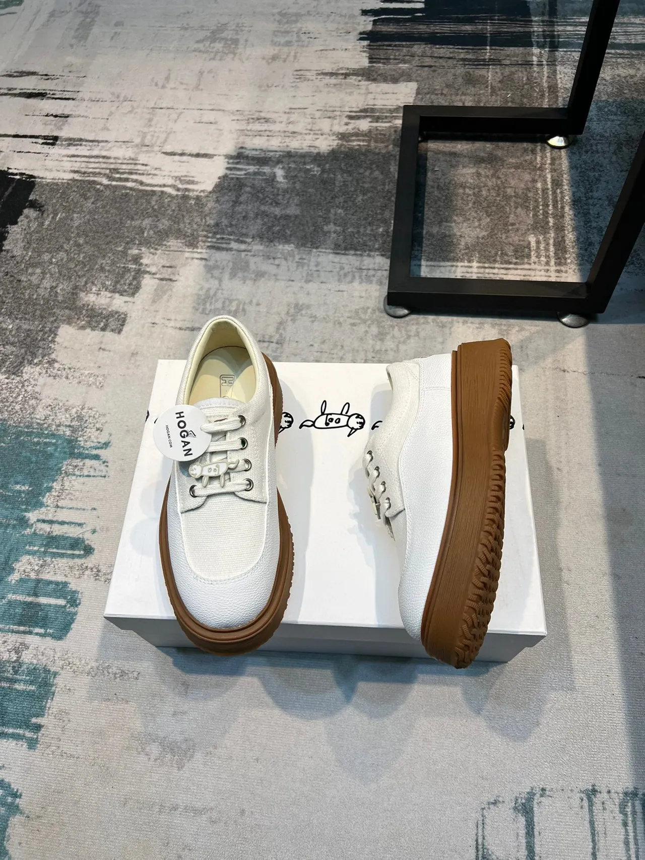White Textured Platform Oxford Casual Shoe 5