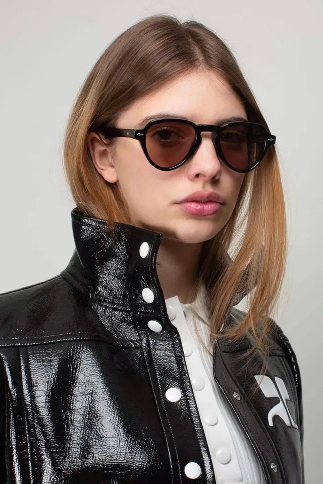 Gentle Monster Black Thick Acetate Frame Double Bridge Sunglasses 5