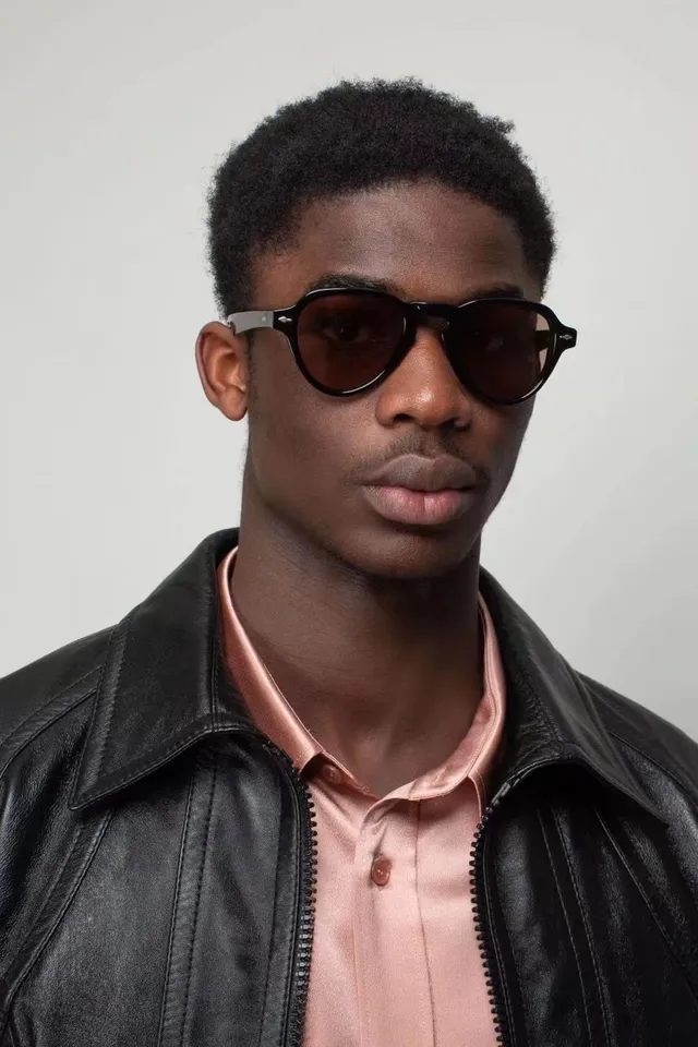 Gentle Monster Black Thick Acetate Frame Double Bridge Sunglasses 7