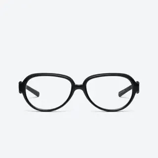 Gentle Monster Black Transparent Thick Acetate Frame Rounded Rectangular Silhouette Optical Glasses