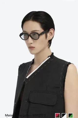 Gentle Monster Black Transparent Thick Acetate Frame Rounded Rectangular Silhouette Optical Glasses 6