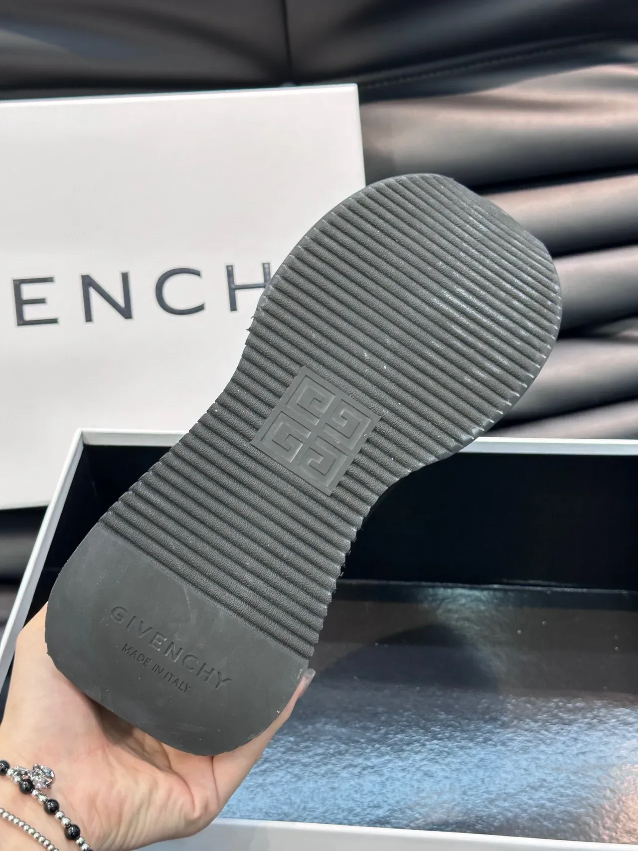 Givenchy Black White Platform Sole Mixed-Material Upper Chunky Sneakers 9