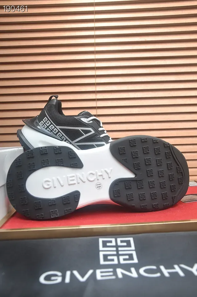 Givenchy Spectre Black and White Geometric Overlay Lifestyle Sneakers 2