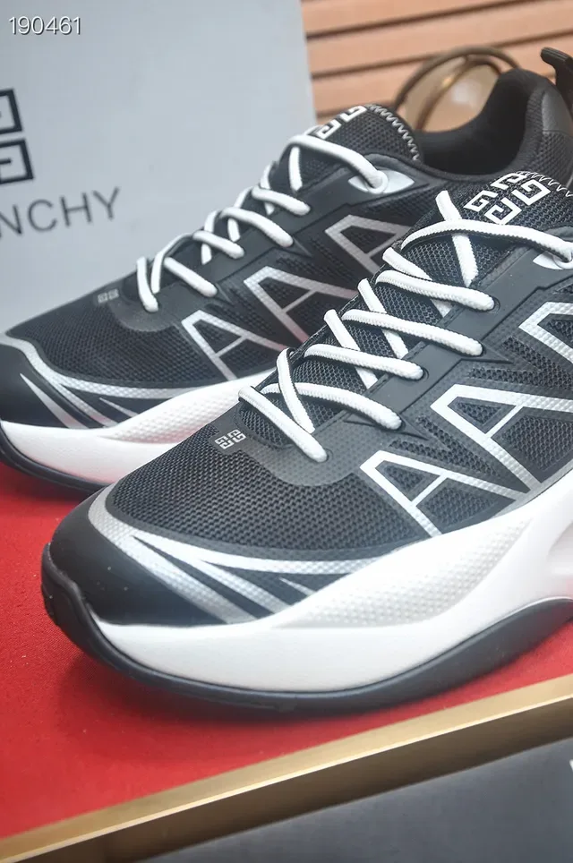 Givenchy Spectre Black and White Geometric Overlay Lifestyle Sneakers 3