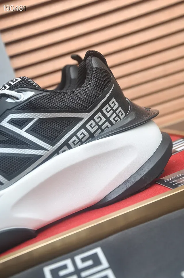 Givenchy Spectre Black and White Geometric Overlay Lifestyle Sneakers 4