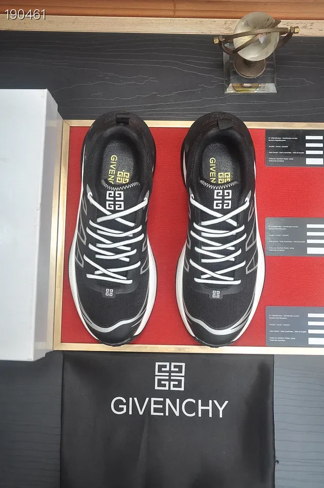 Givenchy Spectre Black and White Geometric Overlay Lifestyle Sneakers 7