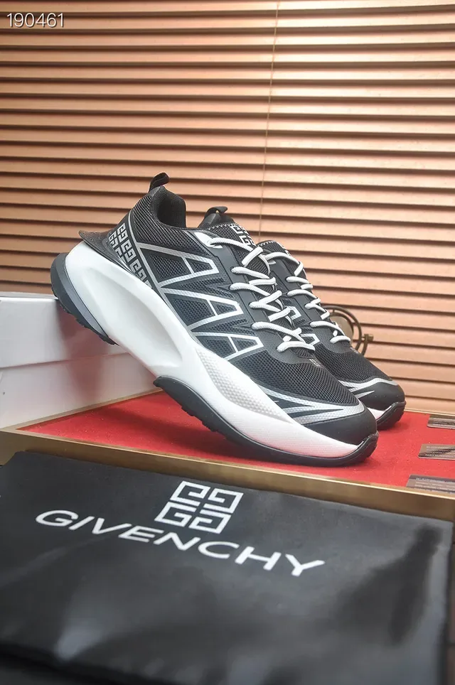 Givenchy Spectre Black and White Geometric Overlay Lifestyle Sneakers 8