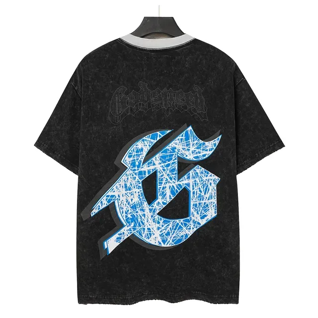Godspeed Acid-Wash Black Graphic Print T-Shirt 2