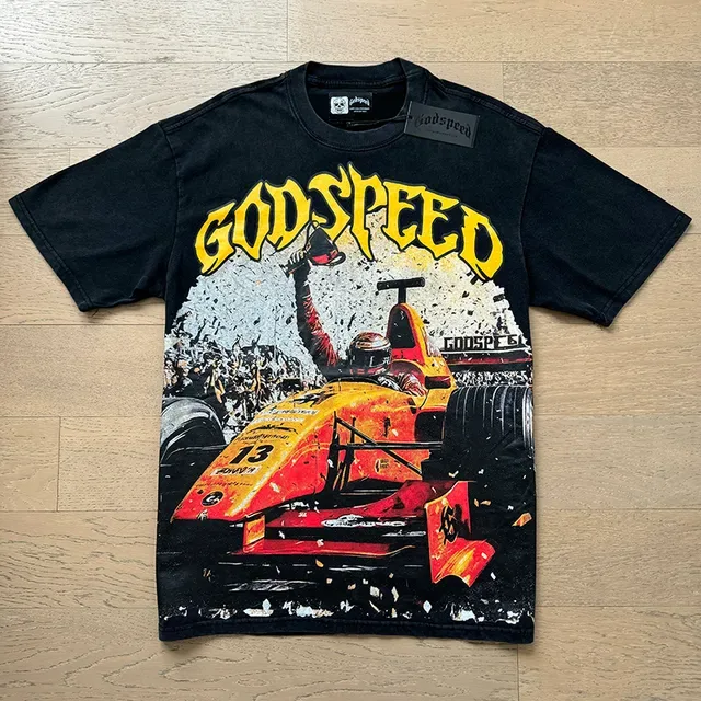 Godspeed Graphic Print Oversized Motorsport T-Shirt 5