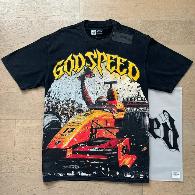 Godspeed Graphic Print Oversized Motorsport T-Shirt 6