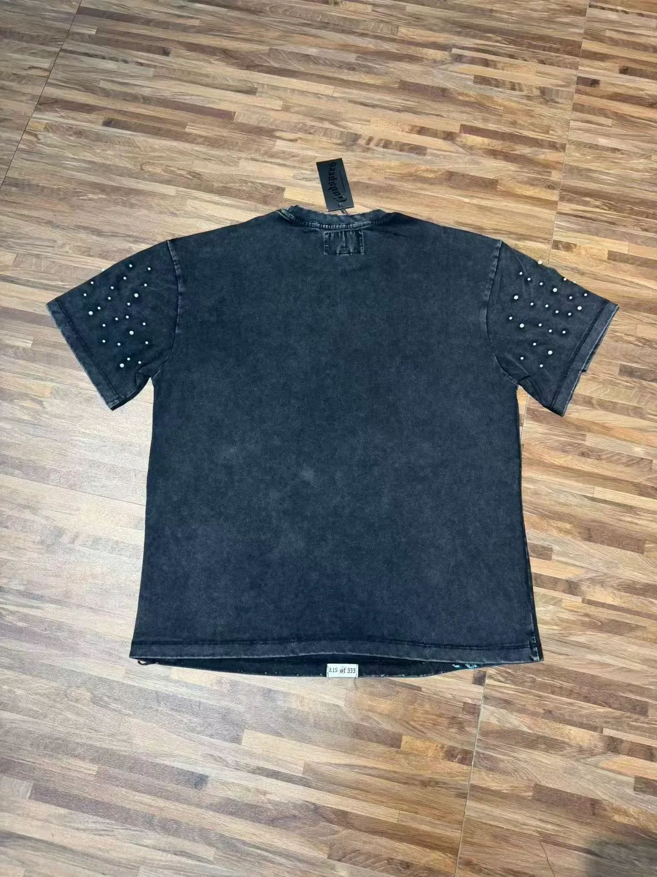 Godspeed Graphic Print Rhinestone Sleeve T-Shirt 7