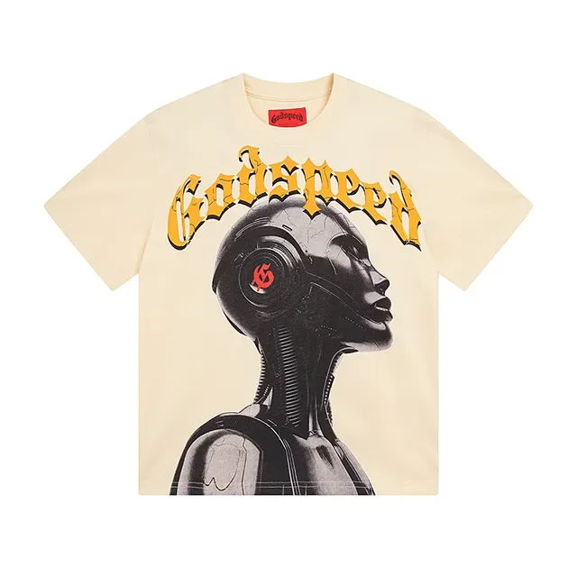 Godspeed Graphic Print Robot Figure T-Shirt 2