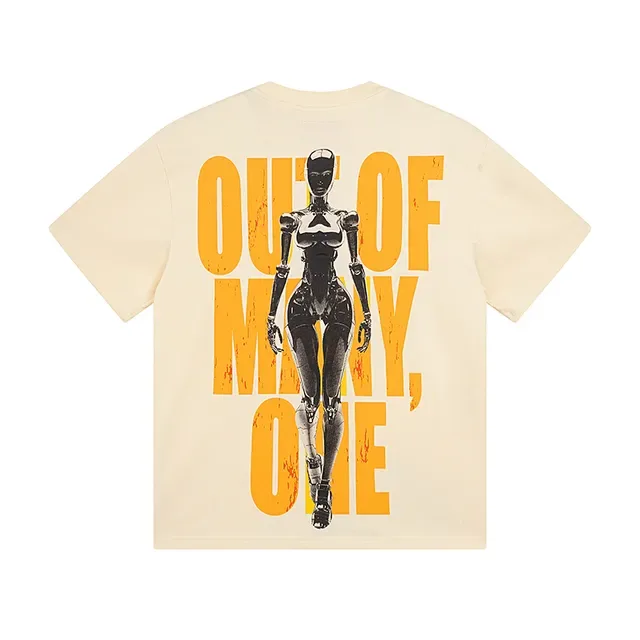 Godspeed Graphic Print Robot Figure T-Shirt 3