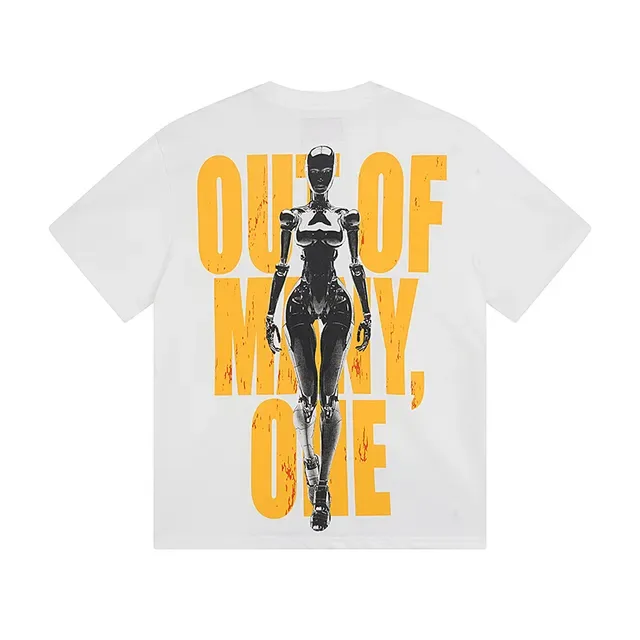 Godspeed Graphic Print Robot Figure T-Shirt 5