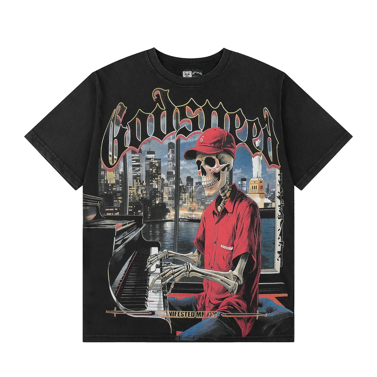 Godspeed Manifested MMXXIV Graphic Print Black T-Shirt 2