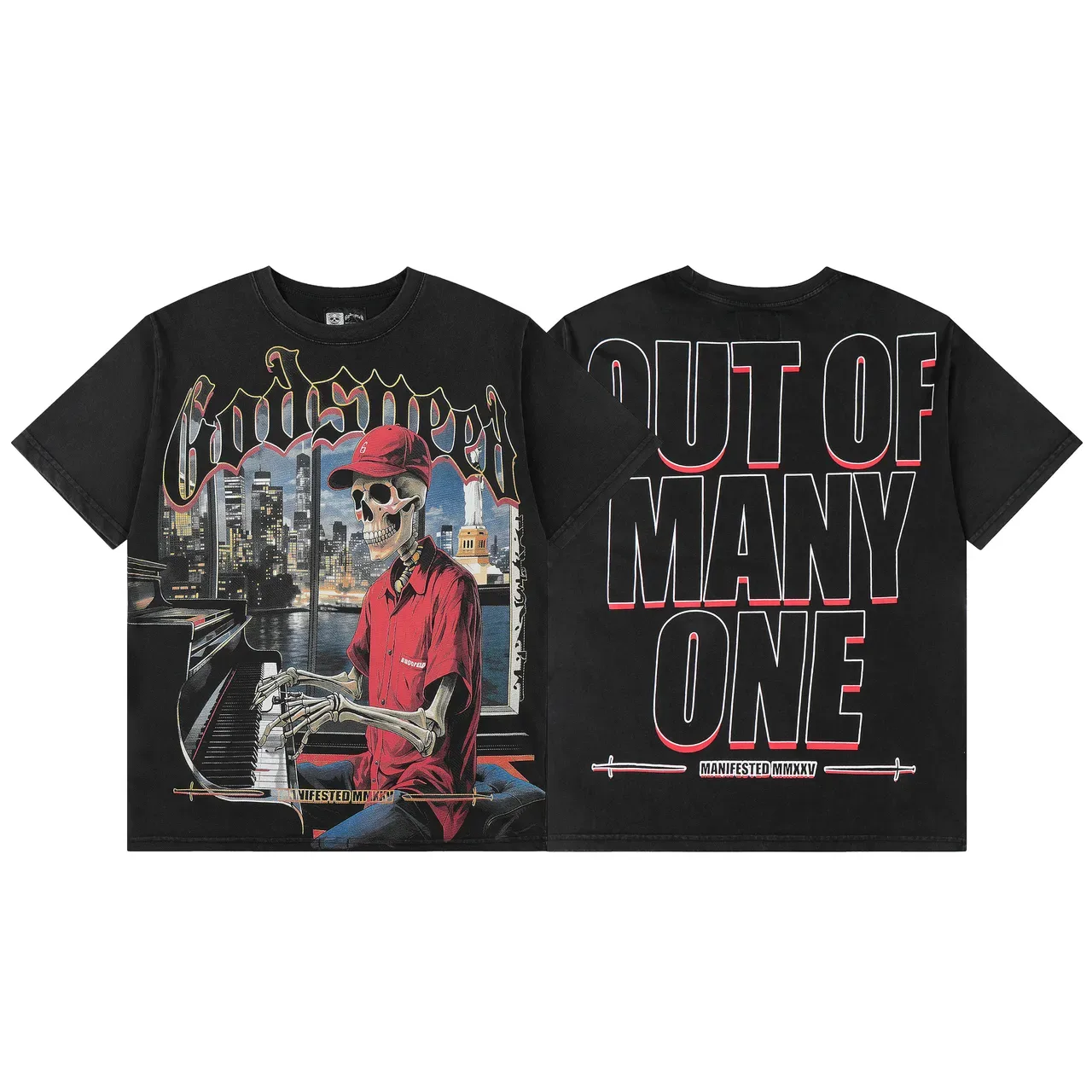 Godspeed Manifested MMXXIV Graphic Print Black T-Shirt 4