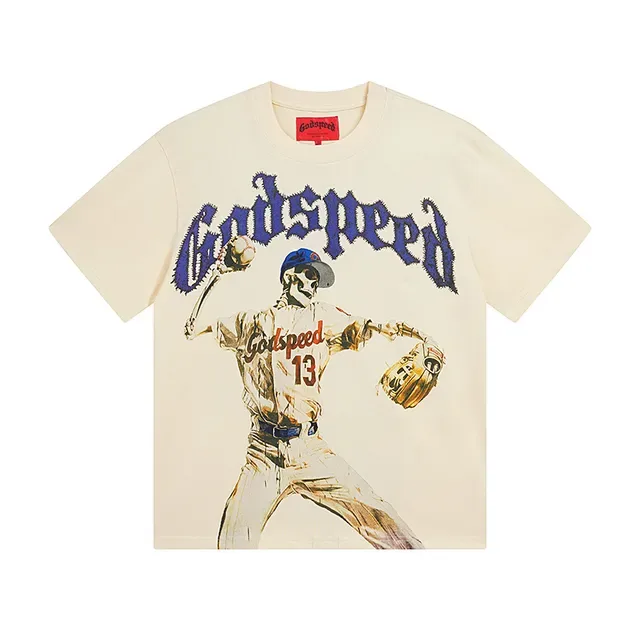 Godspeed Skeleton Baseball Player Graphic T-Shirt 2
