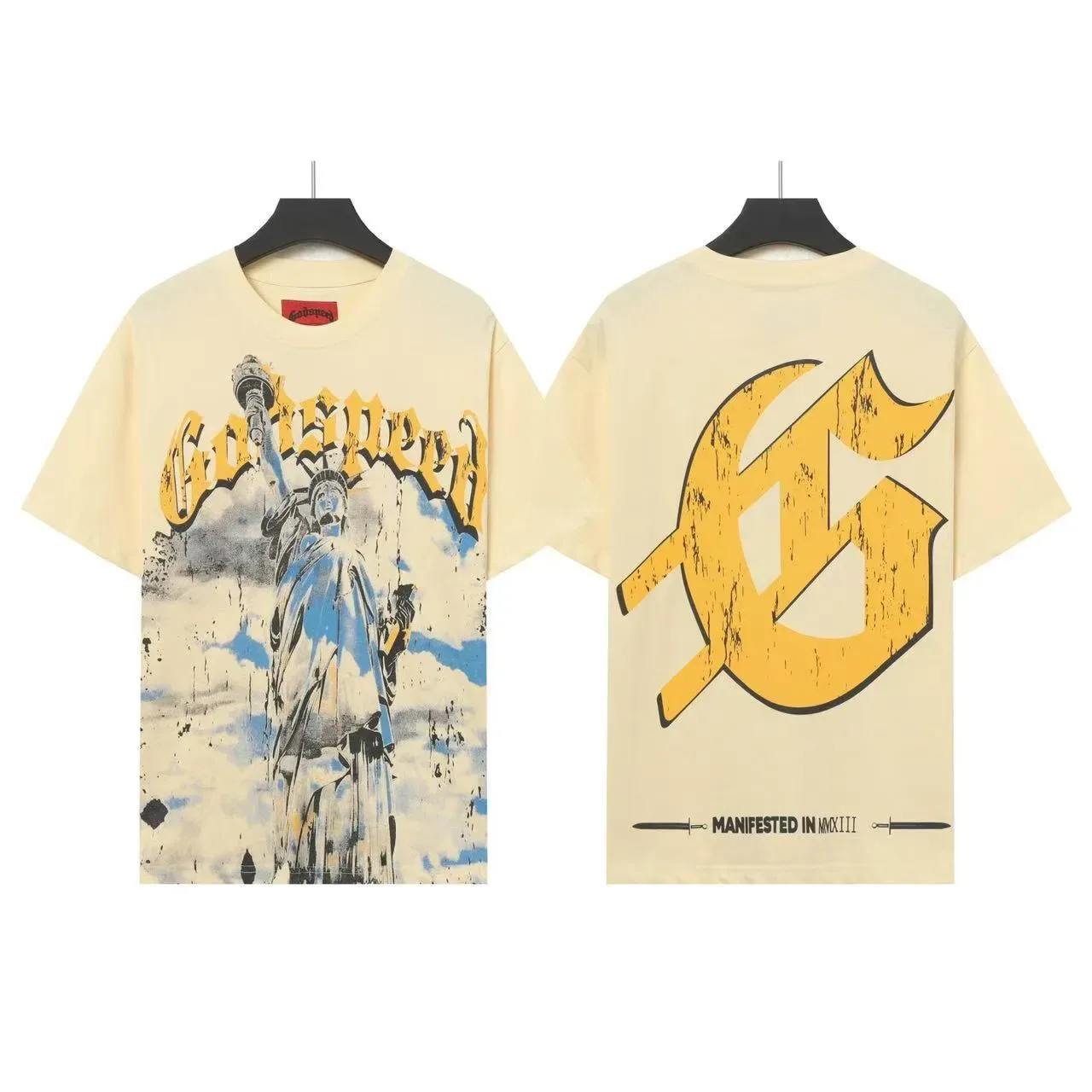 Godspeed Statue of Liberty Graphic Print Oversized T-Shirt 2