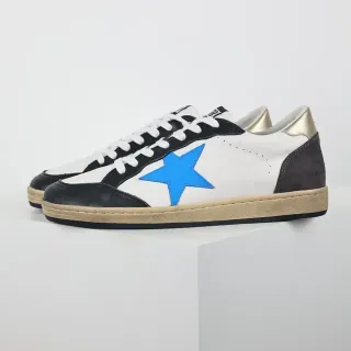 Golden Goose Ball Star White Black Blue Gold Lifestyle Sneakers