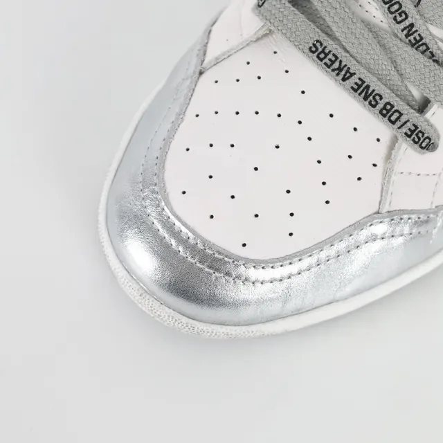 Golden Goose Super-Star sneakers lifestyle blanches argentées marron étoile 5