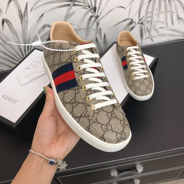 Gucci Ace GG Supreme Canvas Web Stripe Lifestyle Sneakers 5
