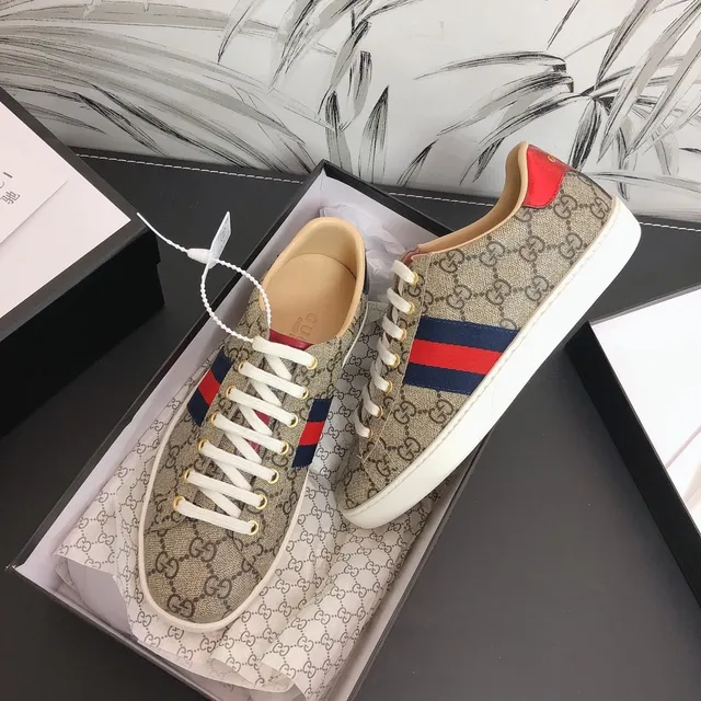 Gucci Ace GG Supreme Canvas Web Stripe Lifestyle Sneakers 7