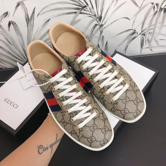Gucci Ace GG Supreme Canvas Web Stripe Lifestyle Sneakers 8