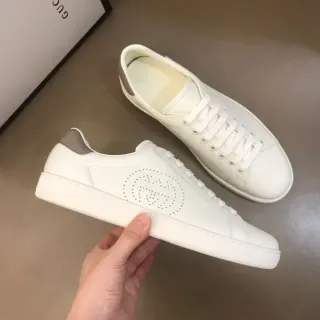 Gucci Ace Perforated Double G White Lifestyle Sneakers