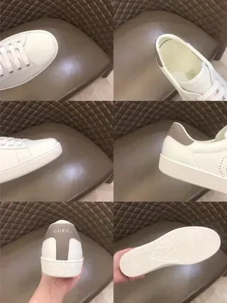 Gucci Ace Perforated Double G White Lifestyle Sneakers 7