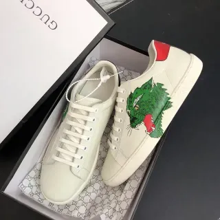 Gucci Ace Tiger Off-White Leather Lifestyle Sneakers