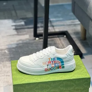 Gucci Ace White Multicolor Leather-Like Upper Side Graphic Print Lifestyle Sneakers