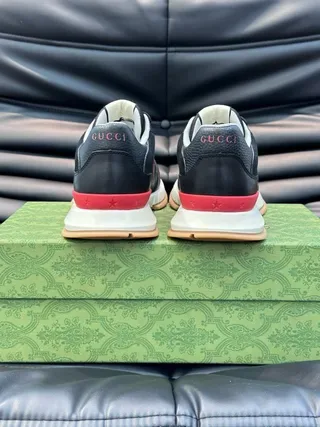 Gucci Black and Red Interlocking G Lifestyle Sneakers 9