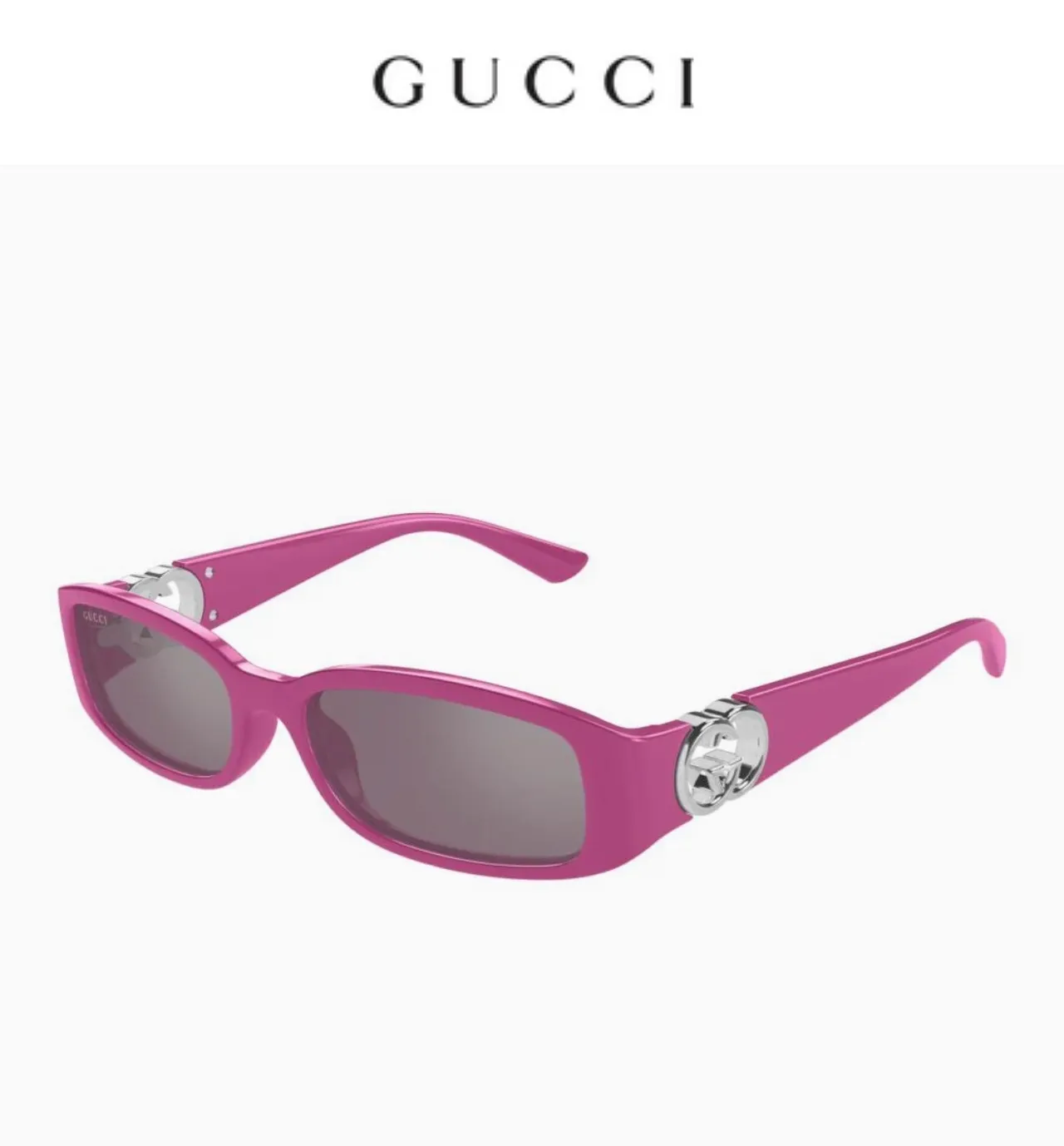 Gucci Black Gold Rectangular Narrow Frame Glossy Acetate Sunglasses 8