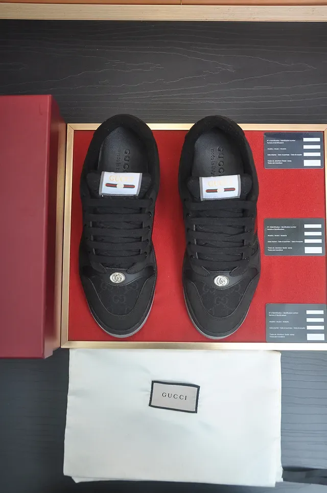 Gucci Black Red Suede And Textile Upper Web Stripe Lifestyle Sneakers 4
