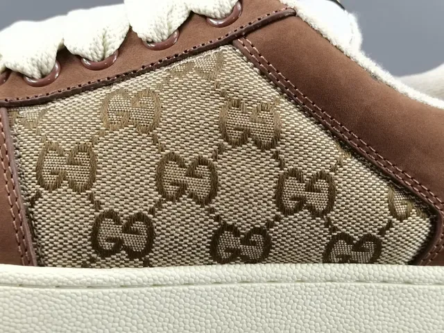 Gucci Brown Beige Chunky Platform Sole GG Monogram Canvas Lifestyle Sneakers 8