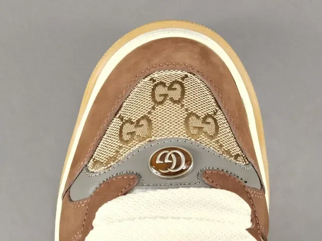 Gucci Brown Beige Chunky Platform Sole GG Monogram Canvas Lifestyle Sneakers 10