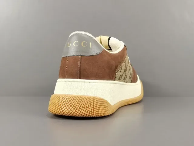 Gucci Brown Beige Chunky Platform Sole GG Monogram Canvas Lifestyle Sneakers 14