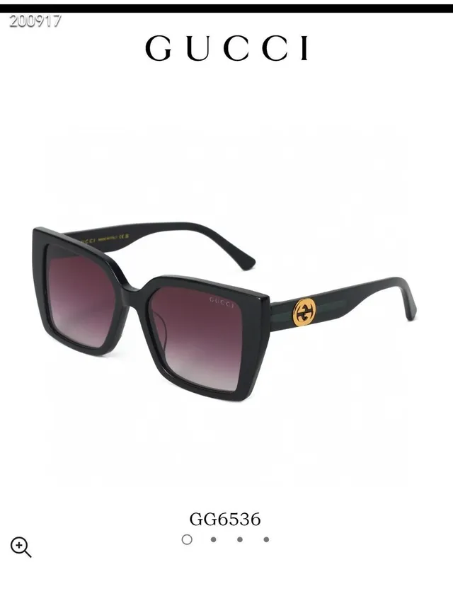 Gucci Brown Black Rectangular Oversized Thick Acetate Frame Sunglasses 2