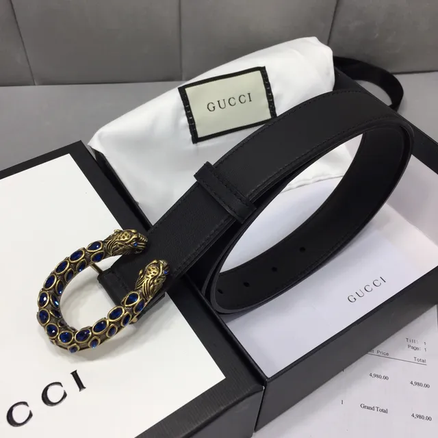 Gucci Dionysus Snake-Head Buckle Black Leather Belt 4