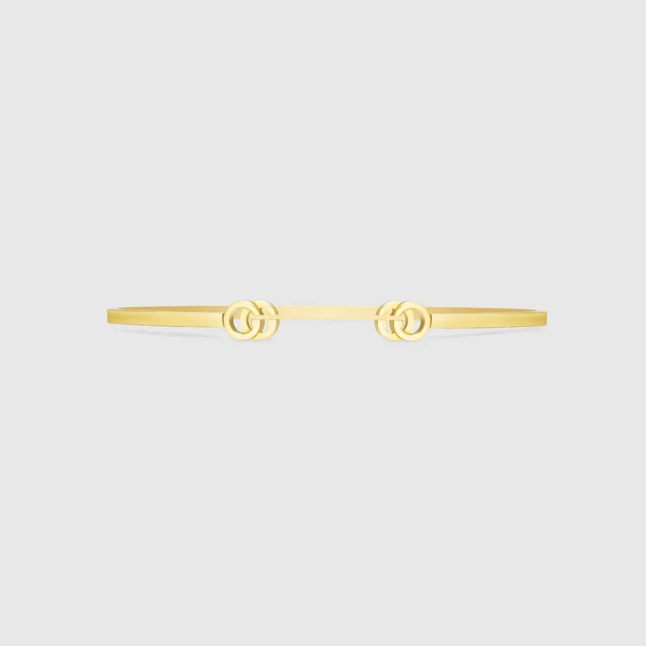 Gucci Double G Gold-Tone Open Bangle Bracelet 6