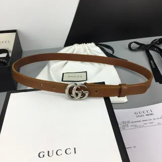 Gucci GG Marmont বাদামী স্যুড চামড়ার বেল্ট