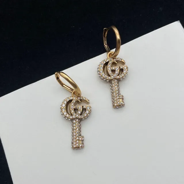 Gucci GG Marmont Crystal Key Pendant Gold-Tone Necklace 3